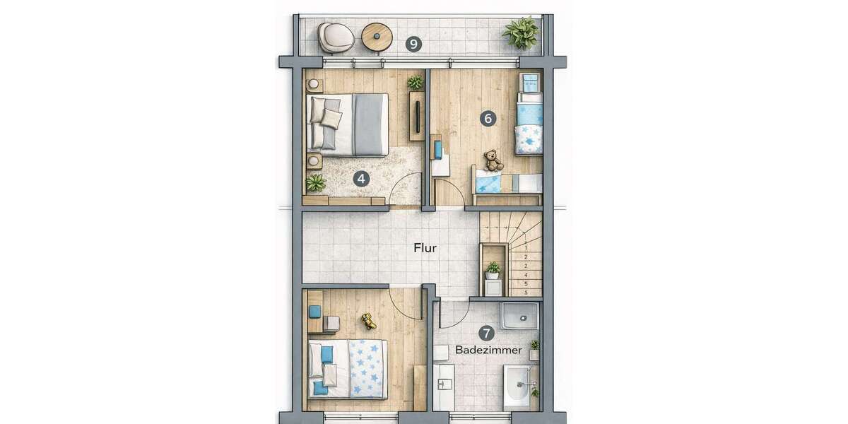 Reihenmittelhaus Koblenz Asterstein - 4 Zimmer, 80 m&sup2;, 165.000&euro; | Angebot:25997659