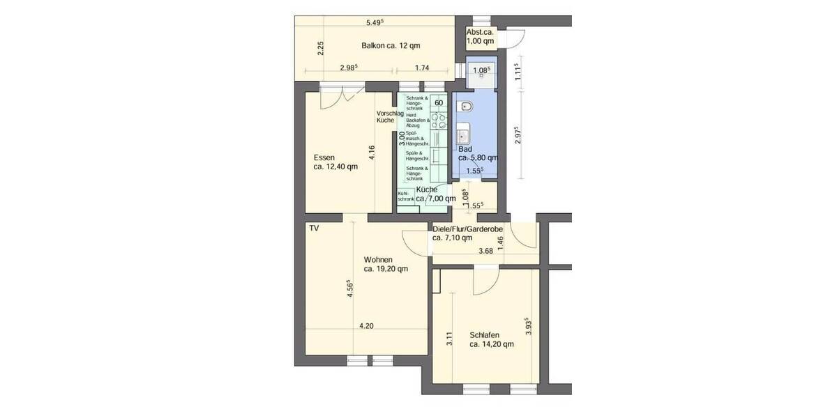 Etagenwohnung Koblenz Horchheim - 3 Zimmer, 73 m&sup2;, 247.000&euro; | Angebot:26080405