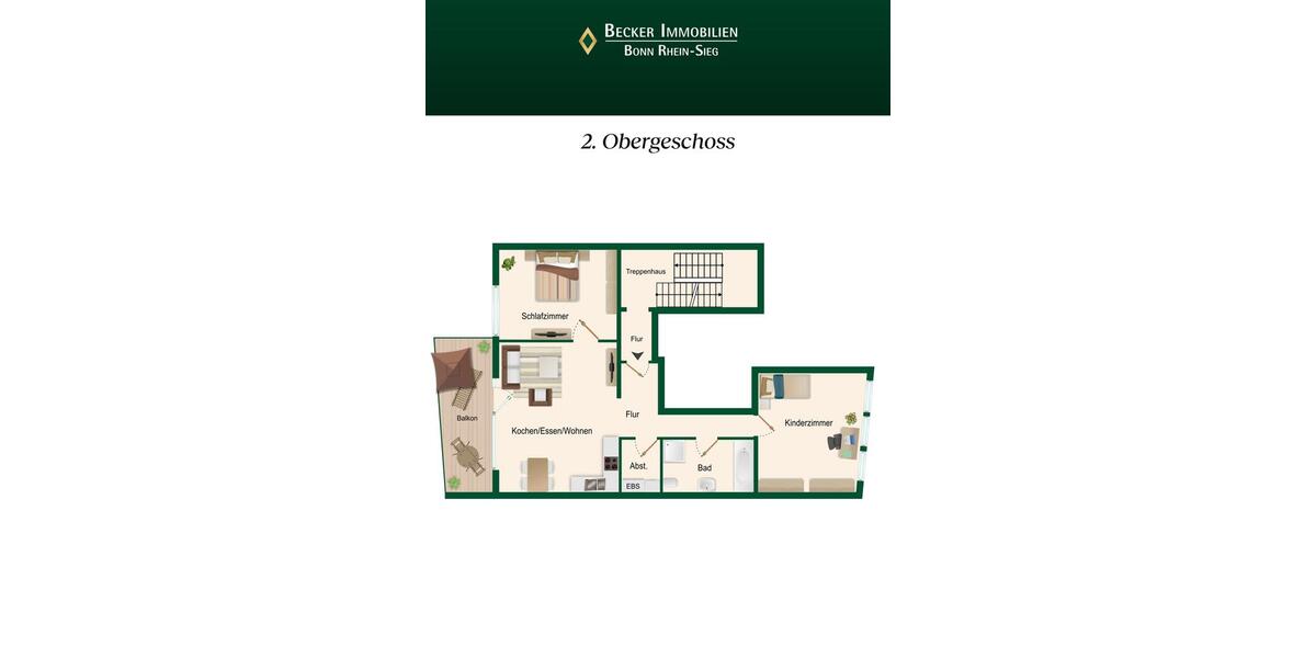 Etagenwohnung Bad Honnef - 3 Zimmer, 87 m&sup2;, 1.275&euro; | Angebot:25380351