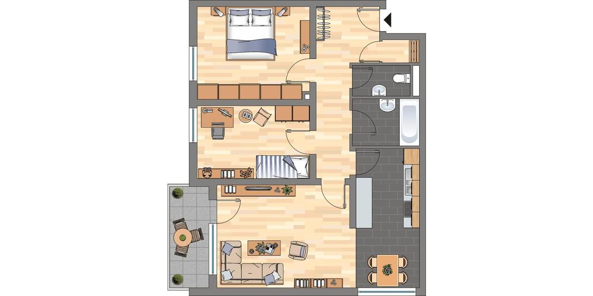 Erdgeschoßwohnung Weißenthurm - 3 Zimmer, 78 m&sup2;, 769&euro; | Angebot:25364430