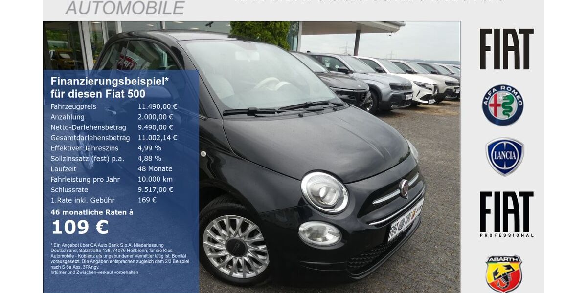 Fiat 500 76.556 km 11.490 &euro; Koblenz 56072