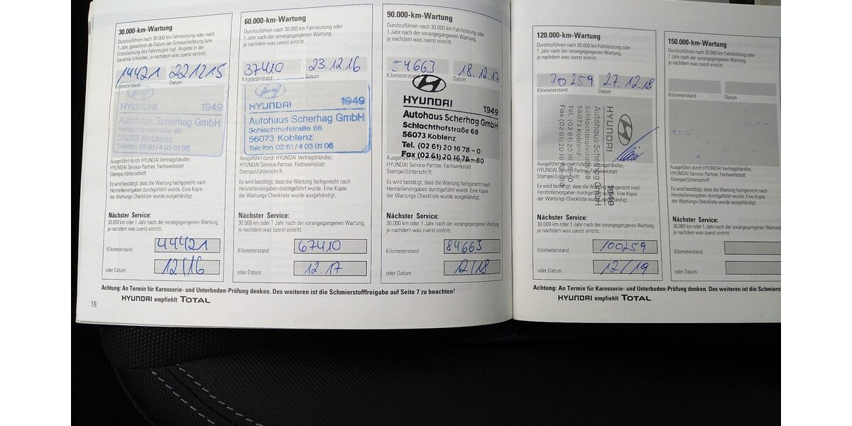 Hyundai i30 93.000 km 7.900 &euro; Koblenz 56068