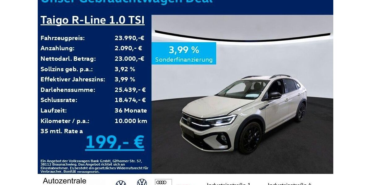 VW Taigo 9.100 km 23.990 &euro; Heiligenroth 56412