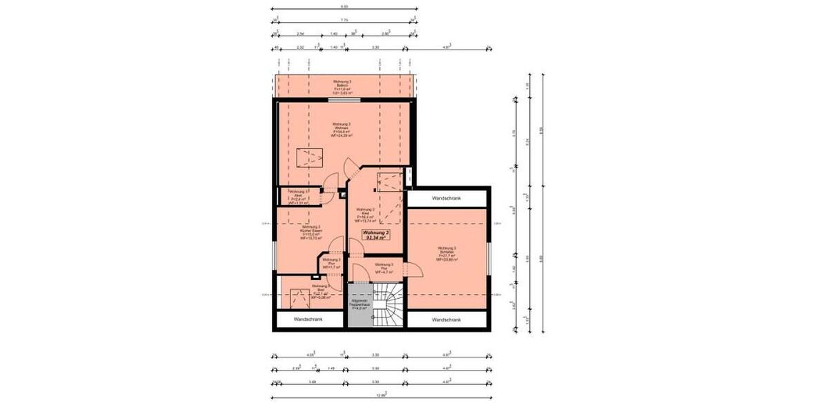 Dachgeschoßwohnung Ötzingen - 3 Zimmer, 92 m&sup2;, 785&euro; | Angebot:25901661