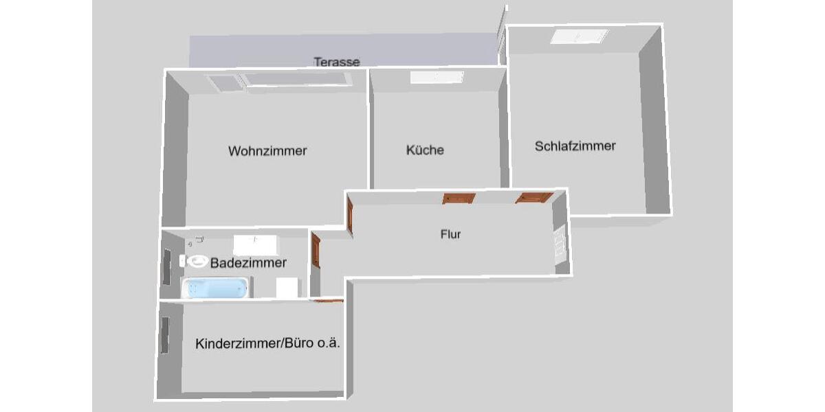 Etagenwohnung Nassau - 3 Zimmer, 94 m&sup2;, 890&euro; | Angebot:25982068
