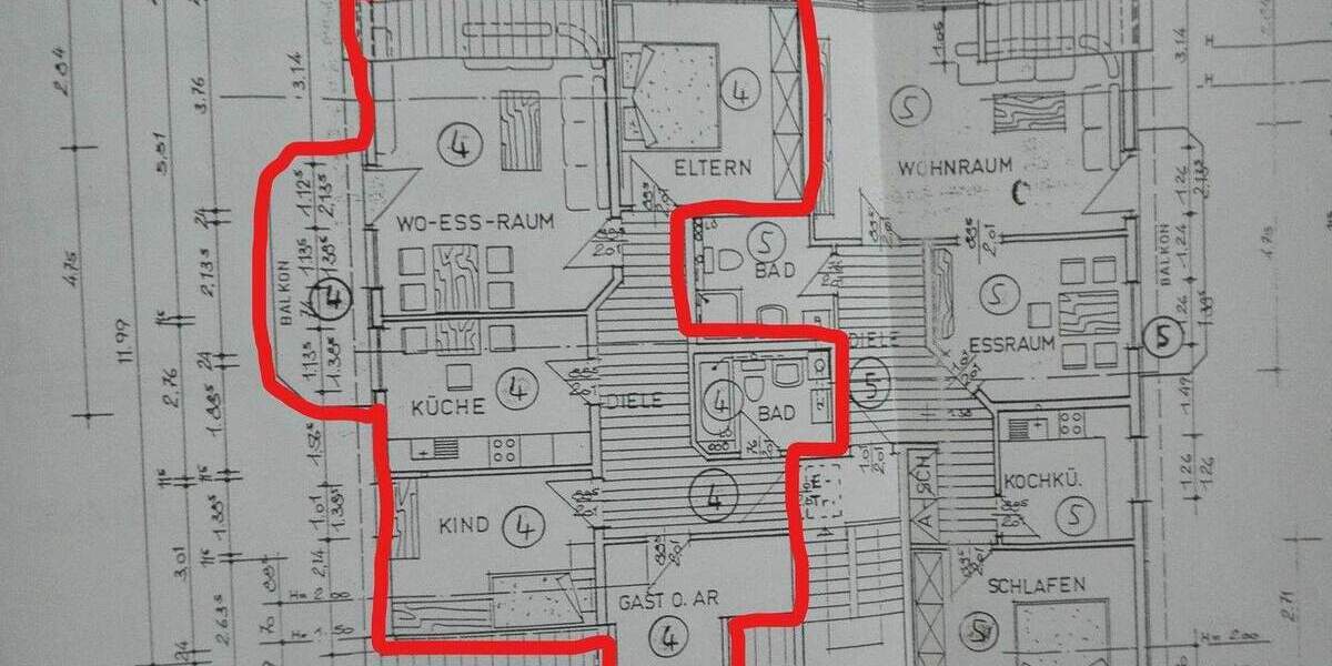 Etagenwohnung Puderbach - 4 Zimmer, 85 m&sup2;, 249.000&euro; | Angebot:25896714