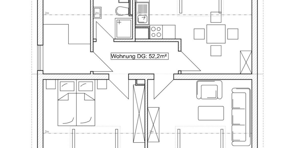 Dachgeschoßwohnung Mülheim-Kärlich Kärlich - 3 Zimmer, 52 m&sup2;, 600&euro; | Angebot:25881629