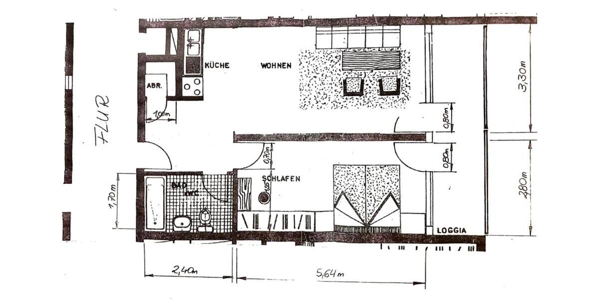 Etagenwohnung Neuwied - 2 Zimmer, 53 m&sup2;, 121.000&euro; | Angebot:26677011