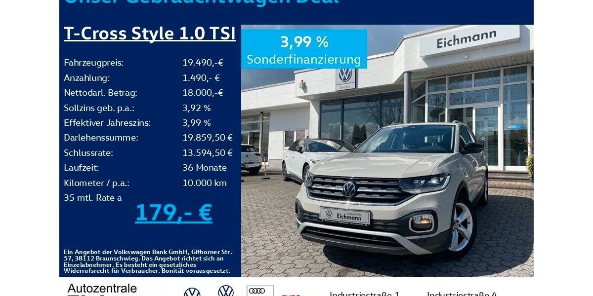 VW T-Cross 19.000 km 19.490 &euro; Heiligenroth 56412