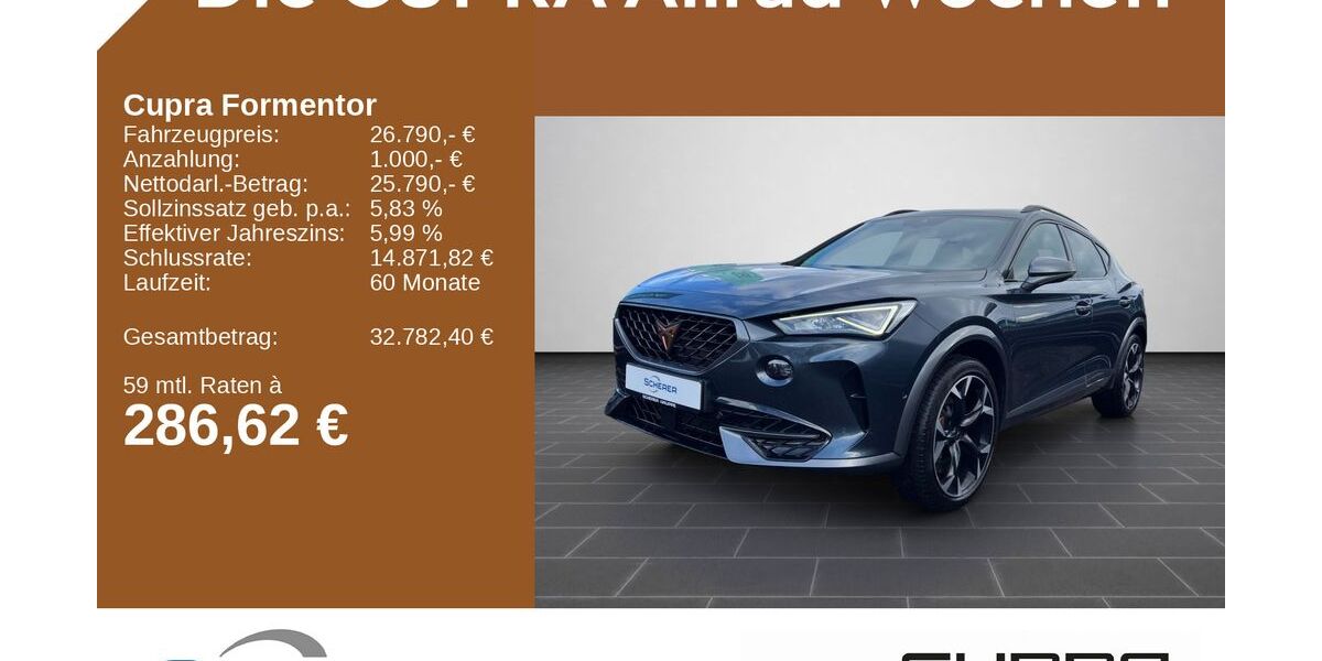Cupra Formentor 98.327 km 26.290 &euro; Mayen 56727