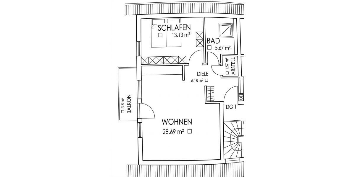 Dachgeschoßwohnung Puderbach - 2 Zimmer, 50 m&sup2;, 380&euro; | Angebot:26000146