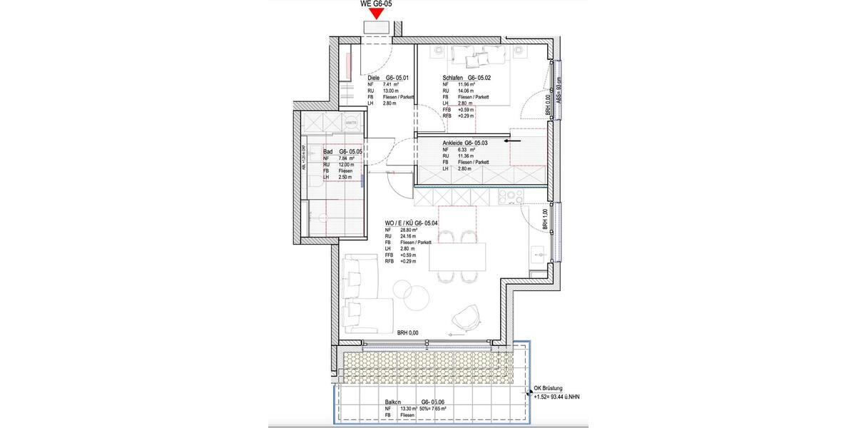 Etagenwohnung Bad Honnef - 2 Zimmer, 68 m&sup2;, 1.200&euro; | Angebot:23747155