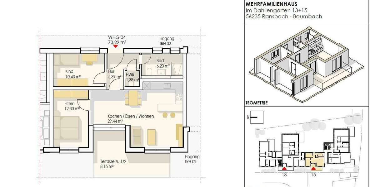 Etagenwohnung Ransbach-Baumbach Baumbach - 3 Zimmer, 73 m&sup2;, 288.193&euro; | Angebot:25203725