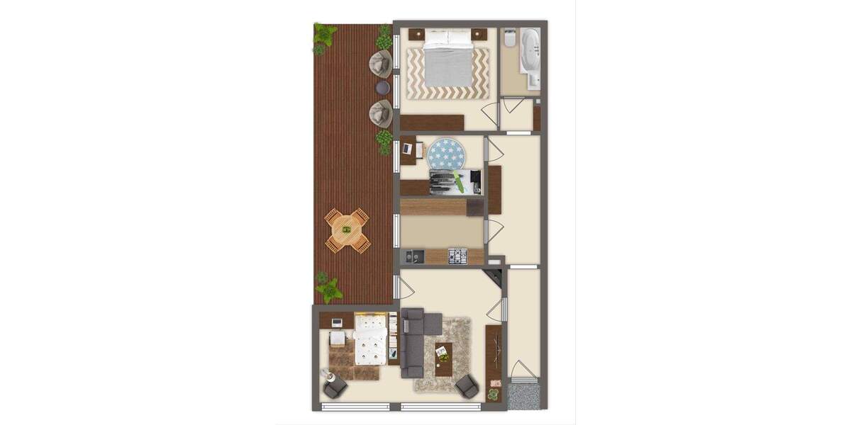 Reihenmittelhaus Wirscheid - 3 Zimmer, 73 m&sup2;, 119.000&euro; | Angebot:25665815