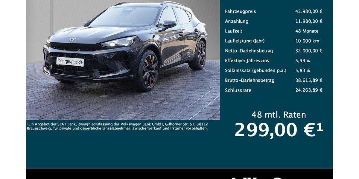 Cupra Formentor 1.056 km 43.980 &euro; Neuwied 56564