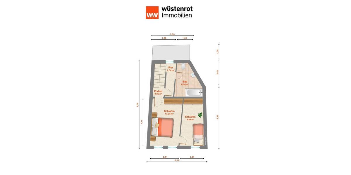 Reihenmittelhaus Erpel - 4 Zimmer, 90 m&sup2;, 79.000&euro; | Angebot:25984349