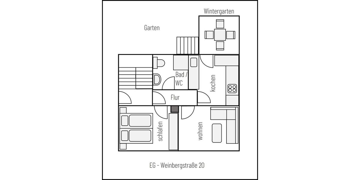 Erdgeschoßwohnung Bad Neuenahr-Ahrweiler Ahrweiler - 2 Zimmer, 60 m&sup2;, 540&euro; | Angebot:25999965