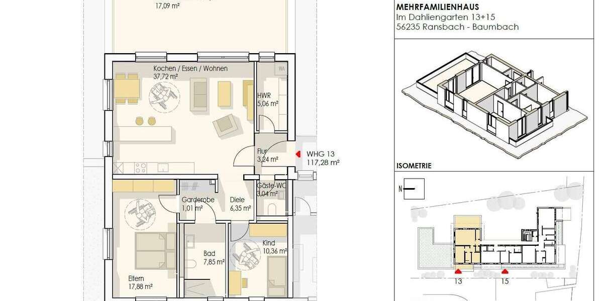 Etagenwohnung Ransbach-Baumbach Baumbach - 3 Zimmer, 117 m&sup2;, 460.480&euro; | Angebot:25203730