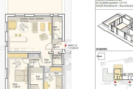 Wohnung Ransbach-Baumbach Baumbach - 3 Zimmer, 117 m&sup2;, 460.480&euro; | Angebot:25203730