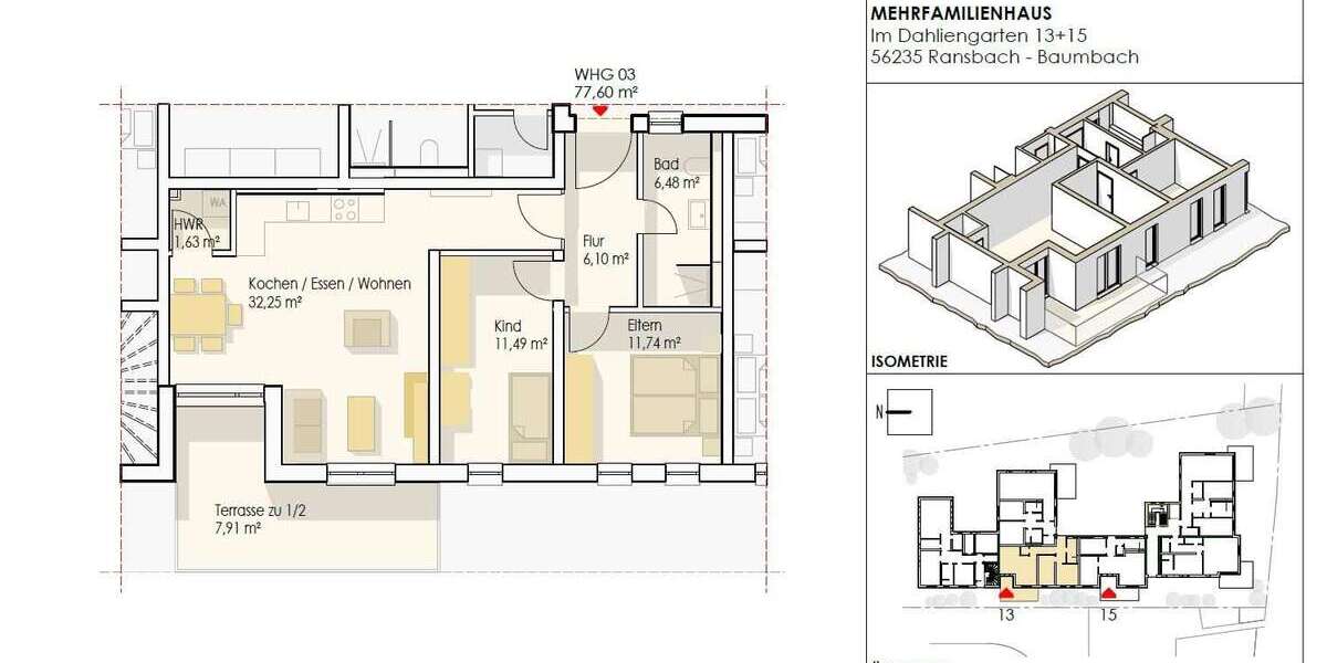 Etagenwohnung Ransbach-Baumbach Baumbach - 3 Zimmer, 78 m&sup2;, 302.200&euro; | Angebot:25203724