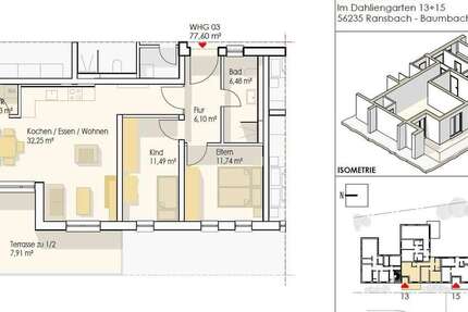 Wohnung Ransbach-Baumbach Baumbach - 3 Zimmer, 78 m&sup2;, 302.200&euro; | Angebot:25203724