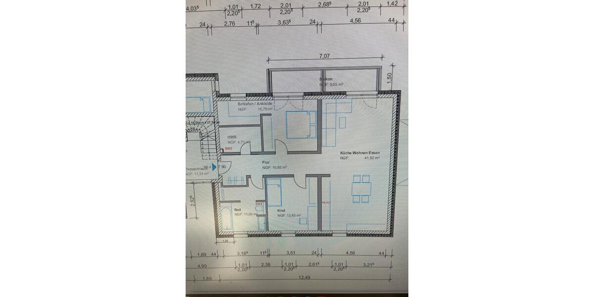 Etagenwohnung Ötzingen - 3 Zimmer, 104 m&sup2;, 1.370&euro; | Angebot:25922099