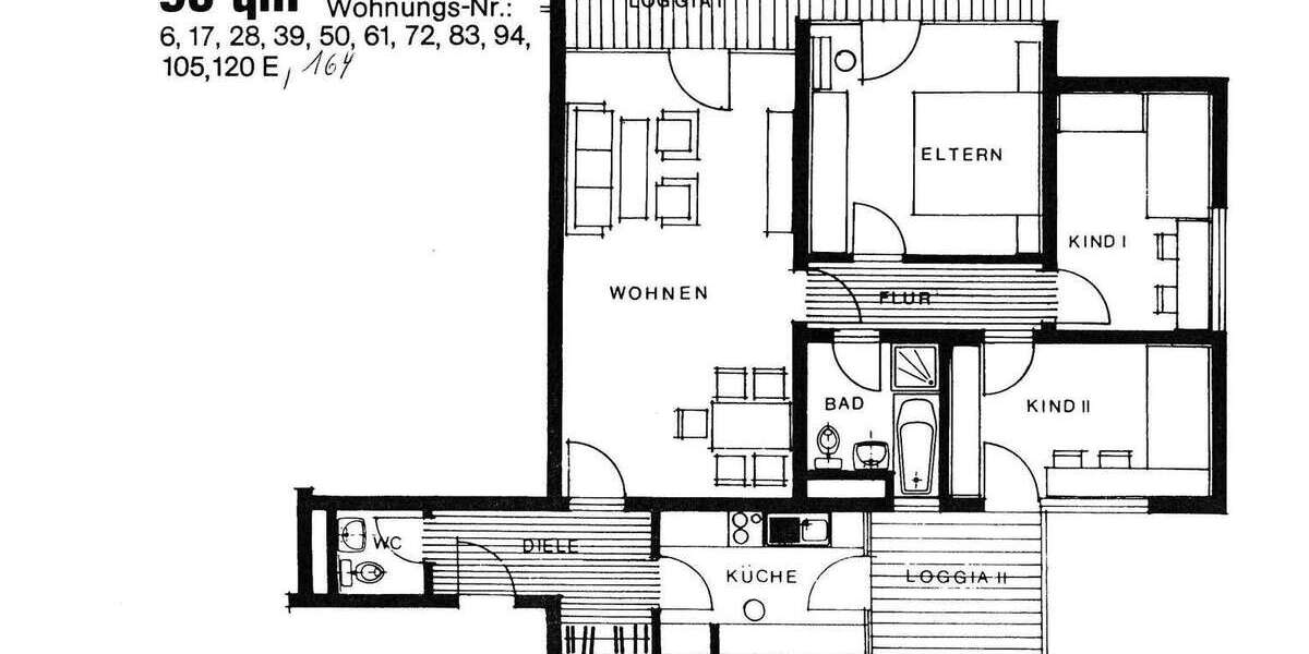Etagenwohnung Ransbach - Baumbach Baumbach - 4 Zimmer, 98 m&sup2;, 209.000&euro; | Angebot:26807906