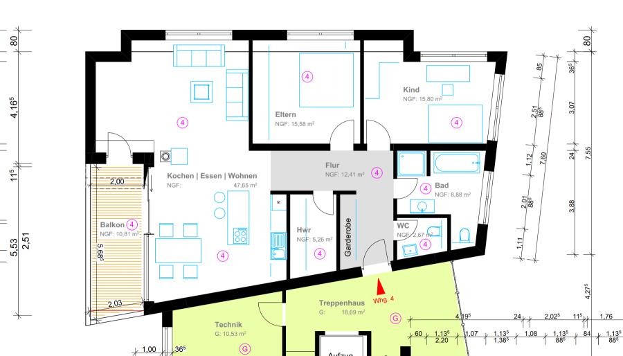 Etagenwohnung Montabaur - 3 Zimmer, 115 m&sup2;, 1.350&euro; | Angebot:26326929