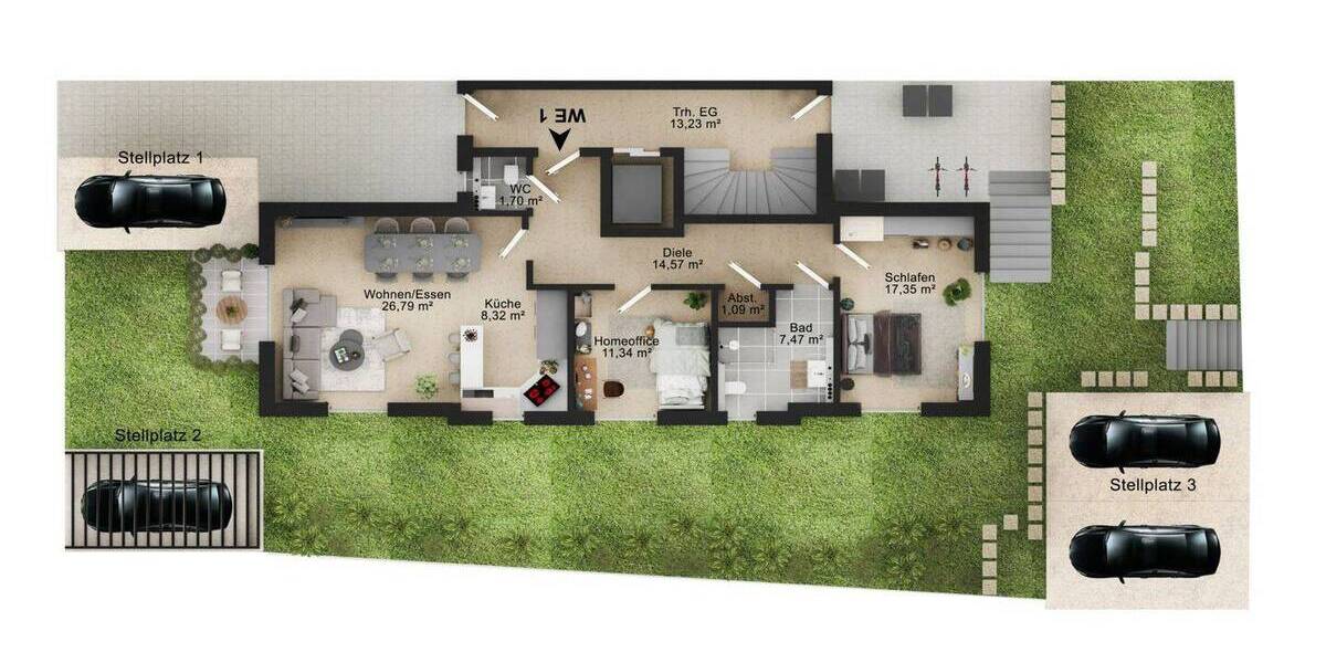 Etagenwohnung Bad Honnef - 3 Zimmer, 92 m&sup2;, 552.000&euro; | Angebot:26703531