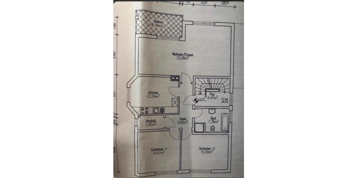 Etagenwohnung Bad Breisig - 3 Zimmer, 98 m&sup2;, 850&euro; | Angebot:25860013