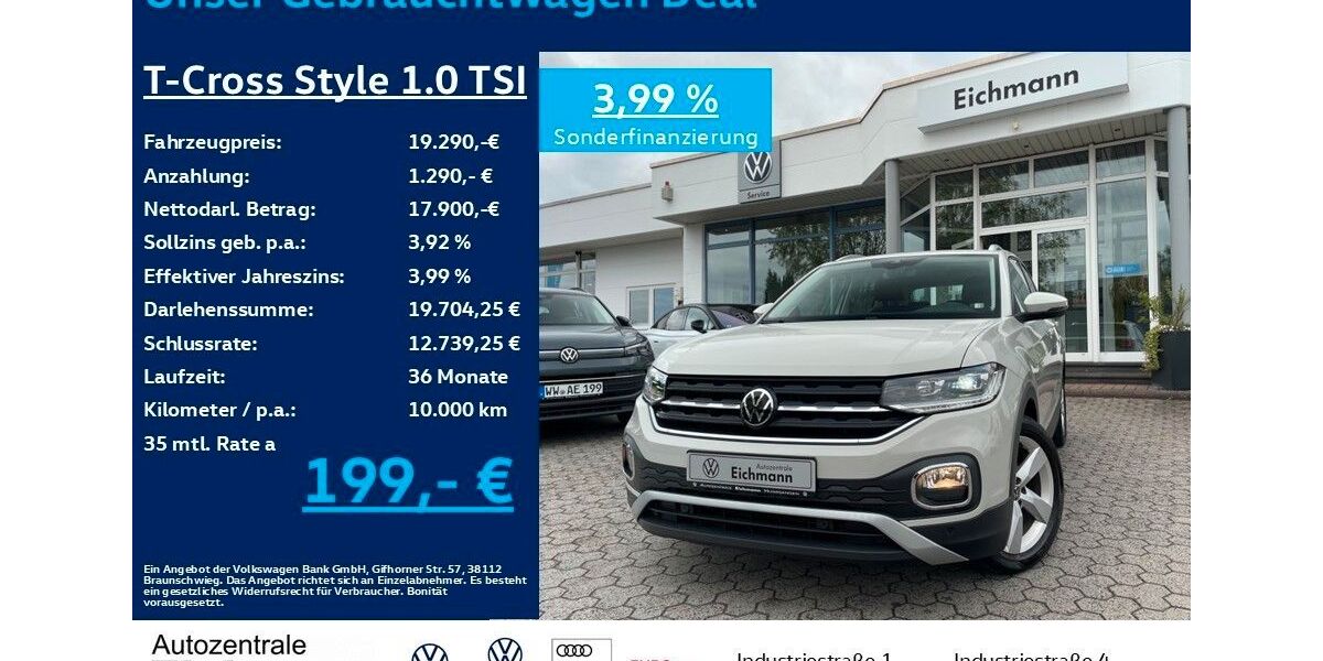 VW T-Cross 11.600 km 18.990 &euro; Heiligenroth 56412