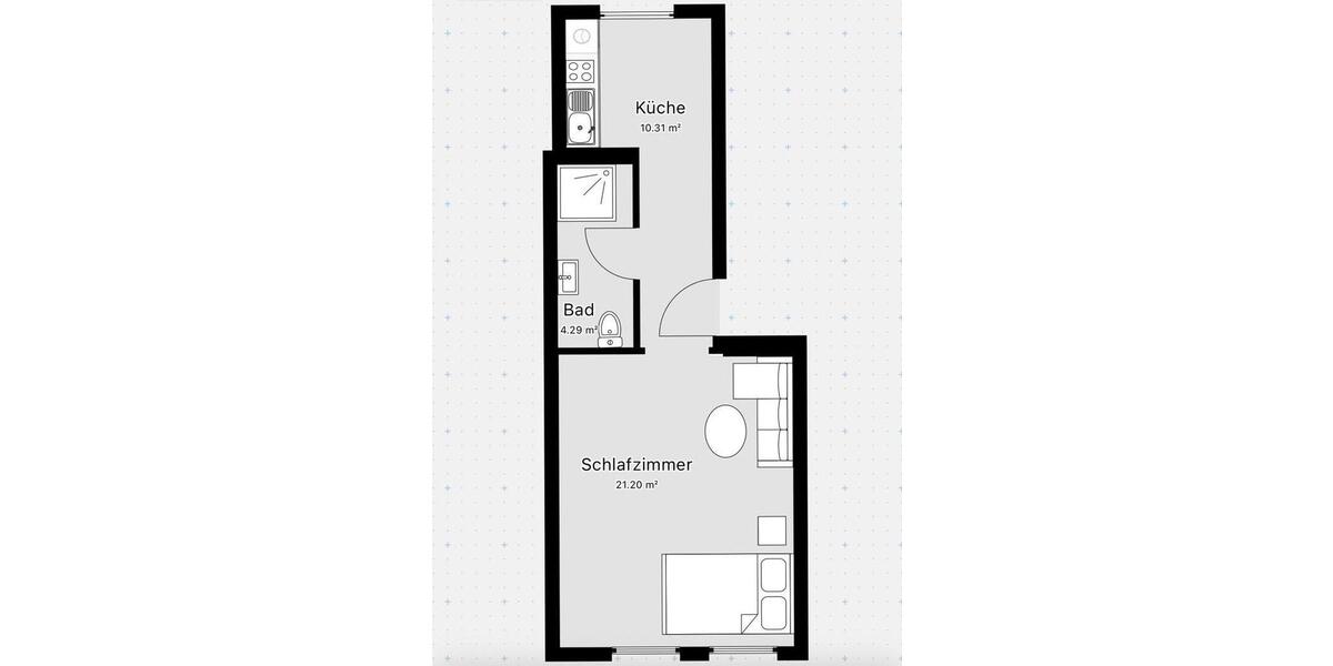 Etagenwohnung Koblenz Bubenheim - 1 Zimmer, 35 m&sup2;, 500&euro; | Angebot:26150089