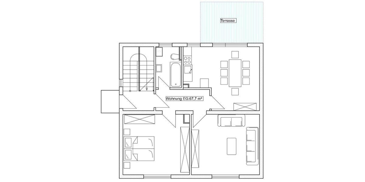 Etagenwohnung Mülheim-Kärlich Kärlich - 3 Zimmer, 68 m&sup2;, 850&euro; | Angebot:25881627