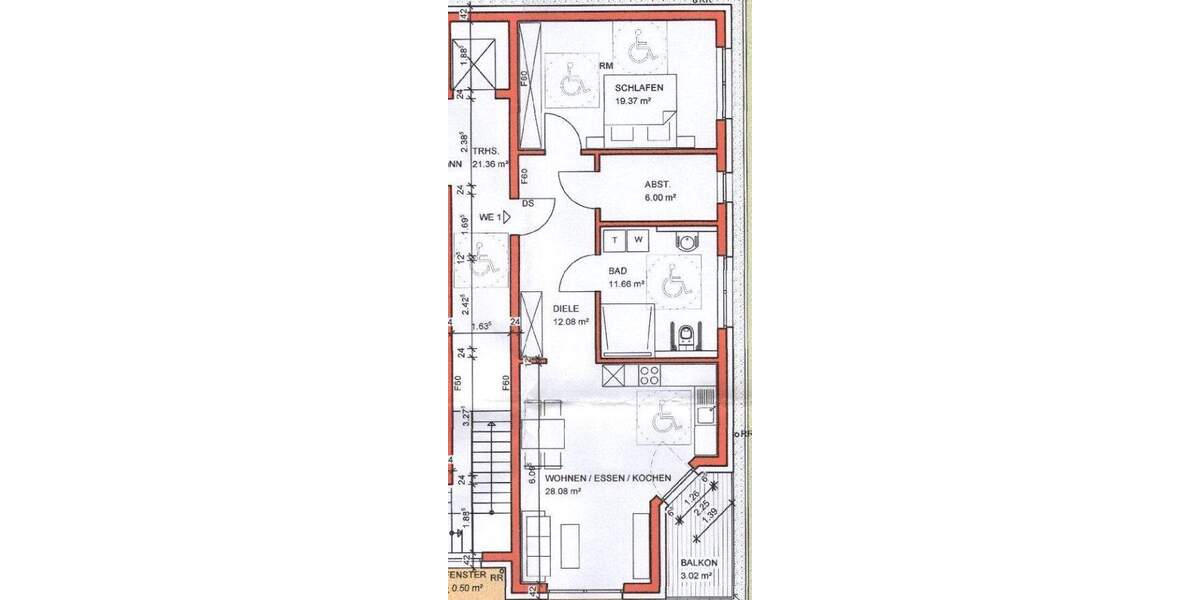 Etagenwohnung Vallendar - 2 Zimmer, 80 m&sup2;, 1.045&euro; | Angebot:25689092