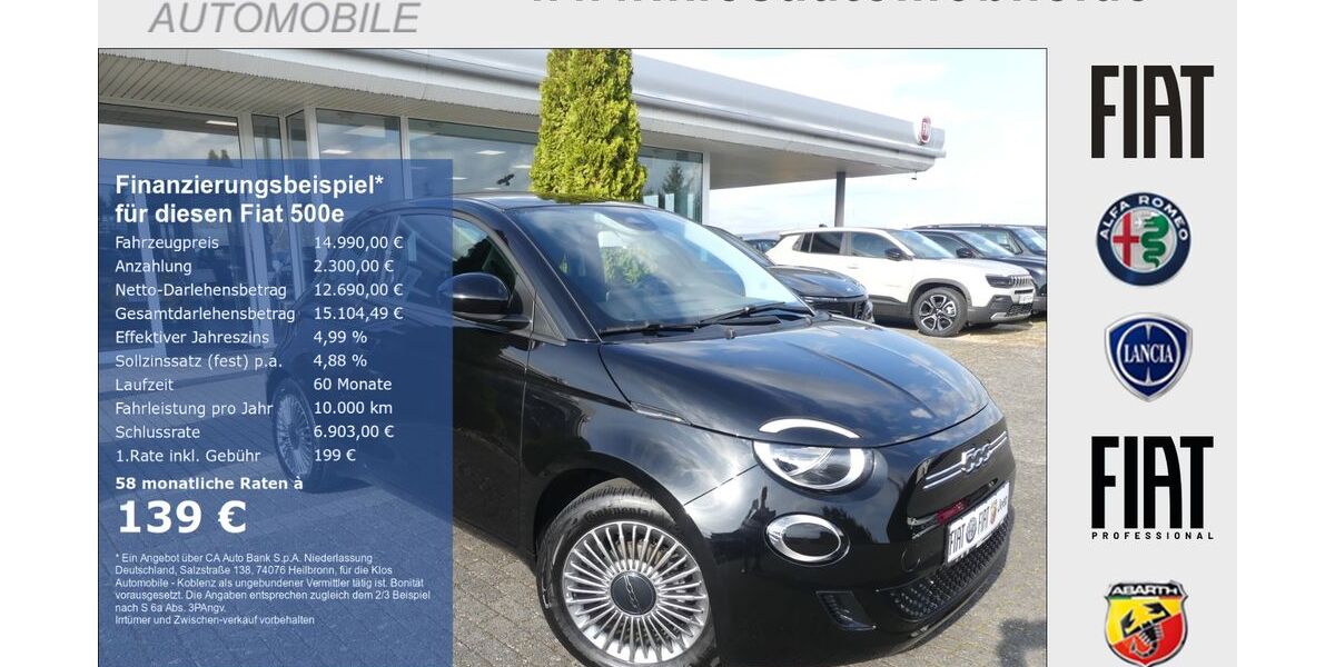 Fiat 500e 23.297 km 14.990 &euro; Koblenz 56072