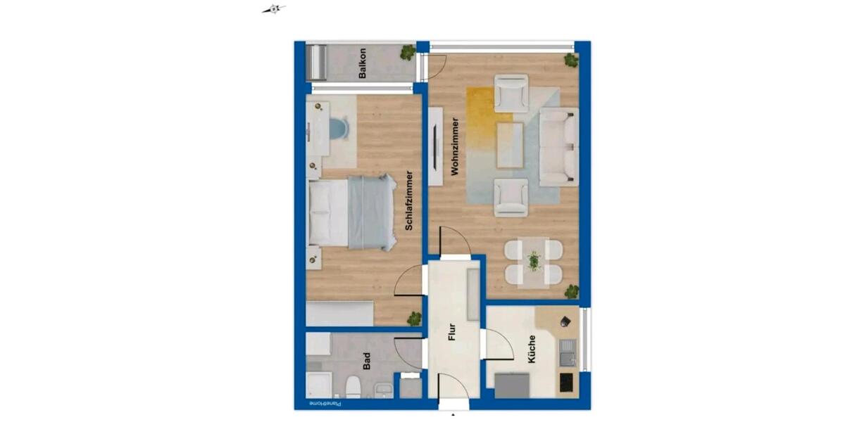 Etagenwohnung Bad Honnef - 2 Zimmer, 48 m&sup2;, 695&euro; | Angebot:26021461