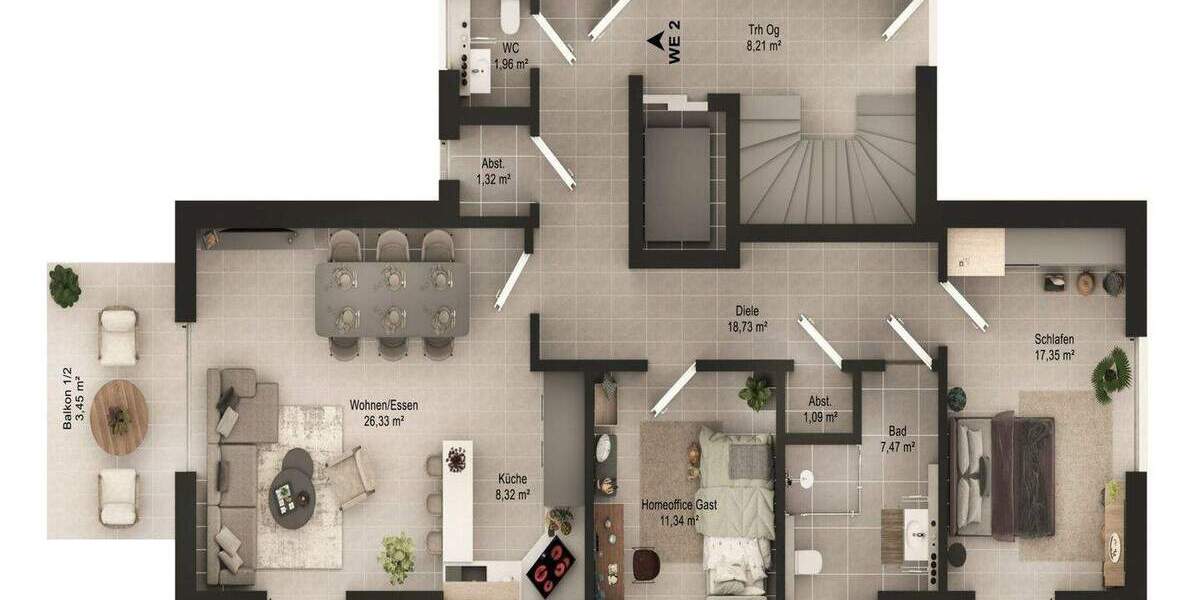 Etagenwohnung Bad Honnef - 3 Zimmer, 97 m&sup2;, 574.000&euro; | Angebot:25778350