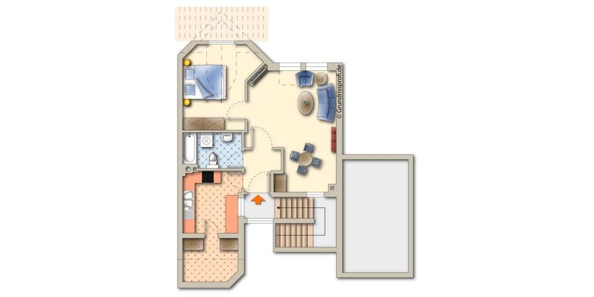 Etagenwohnung Koblenz Arenberg-Immendorf - 2 Zimmer, 50 m&sup2;, 600&euro; | Angebot:26549428